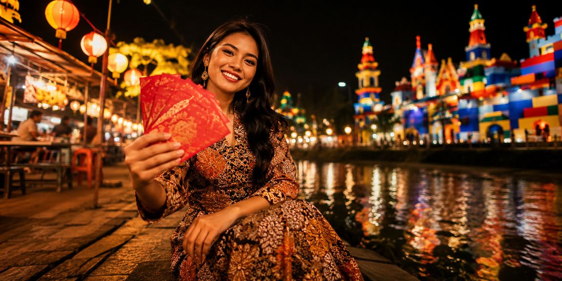Pemain mendapat bonus sampul merah bergaya batik sempena perayaan di kasino Malaysia
