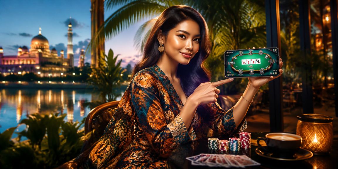Permainan poker bergaya batik di Putrajaya dengan suasana kasino meja langsung Malaysia